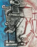 Karl Spreitz, Untitled - Examination, 1973, colour mono print on paper
