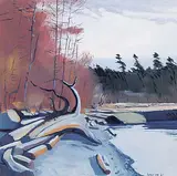 Peter Shostak, Winter Beach Before First Snowfall