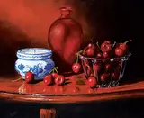 Elroy Dwight Wutzke, Early Cherries, 2014, oil on canvas