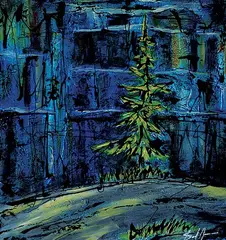 David Zimmerman, It Wasn't Meant, mixed media on wood board