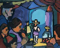 Maxwell Bennett Bates, Side Show, oil on canvas