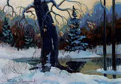 Thomas Harold Beament, Untitled - December Quiet, oil on wood board