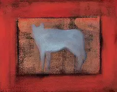 Joane Cardinal-Schubert, Prairie Howl, 1997, acrylic on canvas with handmade frame