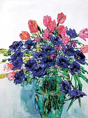 Maya Eventov, First Pick of Spring, acrylic on canvas