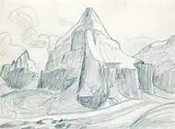 Lawren Harris, Study for Canvas; Mt. Lefroy, 1930, 1930, graphite on paper