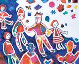 Janet Mitchell, Curtain Call, 1992, acrylic on canvas