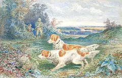 Henri Perre, On Point, 1875, watercolour on paper