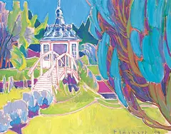 Joseph Francis Plaskett, Suffolk Tea House, 1999, oil on canvas