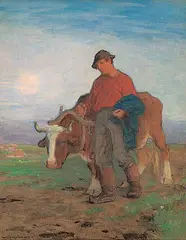 Horatio Walker, Returning Home from the Fields, 1891, watercolour on paper