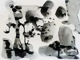 Paul-Émile Borduas, Untitled - Black and White, 1950, watercolour and ink on paper