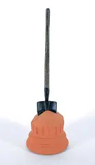 Victor Cicansky, Untitled - Shovel in Column, 1986, bronze and ceramic sculpture