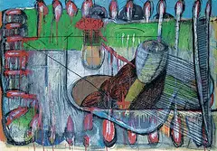 Mark Douglas Dicey, Don Don / Gon Gon, 1991, mixed media on paper