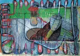 Mark Douglas Dicey, Don Don / Gon Gon, 1991, mixed media on paper