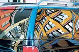 Tad Suzuki, Corner Views of Soho [Spring St. x Wooster St., N.Y.C.], 2008, acrylic on canvas