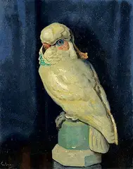 John Gilroy, Dresden Parrot, oil on canvas board