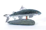 Pat and Ryan Bavin, Untitled - Rocky Mountain Whitefish, glass and stone sculpture