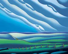 Don Bergland, Prairie Hills, 1986, acrylic on canvas
