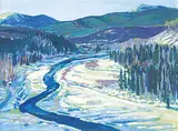 William Duma, West of Bragg Creek, 1981, oil on canvas board