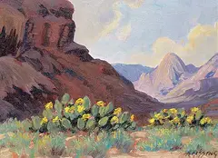 Roland Gissing, Cactus, 1963, oil on canvas board
