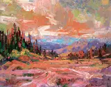 Ken Gillespie, Stand of Spruce Trees, Near Sheep River, 1995, oil on canvas