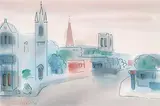 Colin D. Graham, City of Churches, 1998, watercolour on paper