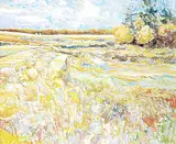 Hans Herold, Untitled - Springtime on the Prairies, oil on canvas