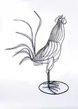 Rudy Kehkla, Untitled - Cockadoodledoo [Rooster], painted metal sculpture