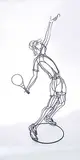 Rudy Kehkla, Untitled - Tennis Player, painted metal sculpture