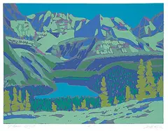 Illingworth Kerr, O'Hara Night #A/P, colour silkscreen on paper