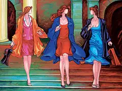 Lise Lacaille, La Femme d'Affairs, 2003, acrylic on wood board