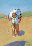 Edmund Morris, Ceremonial Dance, Native Boy, 1910, gouache on paper