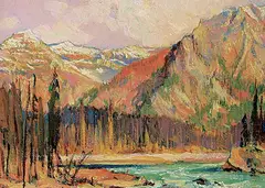 Hal Ross Perrigard, Mount Dennis, Canadian Rockies, 1919, oil on wood board