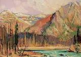 Hal Ross Perrigard, Mount Dennis, Canadian Rockies, 1919, oil on wood board