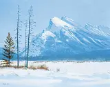 Ted Raftery, Mount Rundle, 1989, oil on canvas