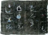 Leslie Alan Reynolds, Mica Gold, 1989, mixed media on paper