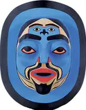 Wayne Alfred, Tlingit Moon, 2005, painted wood carving