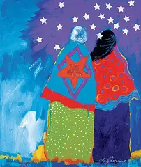 Lee Claremont, Grandmother's Wisdom, acrylic on canvas
