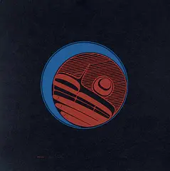 Moon [Red and Green on Black] #208/274 by Robert Davidson, 1976, colour silkscreen on paper, sold Mar 2020