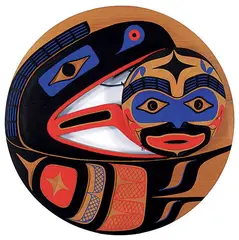 Buddy George, Raven Stealing the Moon [Nuu-Chah-Nulth Tla-O-Quiaht], 1994, painted wood carving