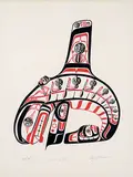 Roy James Hanuse, Killer Whale #43/75, colour silkscreen on paper