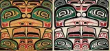 Tony Hunt, North Kwakuitl Box Design Original and Silkscreen, acrylic on paper / colour silkscreen on paper