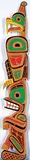 Delmar Joseph, Thunderbird, Beaver, painted wood carving