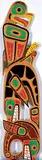 Delmar Joseph, Bald Eagle, Killer Whale, Seal, painted wood carving