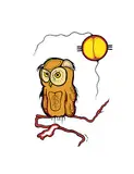 Eleanor Kanasawe, Owl #54/225, 1979, colour silkscreen on paper