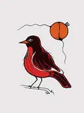 Eleanor Kanasawe, Robin #54/225, 1979, colour silkscreen on paper