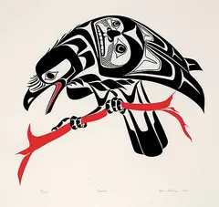 Glen Rabena, Raven #4/225, 1980, colour silkscreen on paper