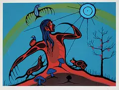 Carl Ray, Animal Spirit #24/98, colour silkscreen on paper