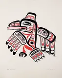 Bill Reid, Haida Raven #125/450, 1972, colour silkscreen on paper