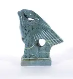 Abraham Anghik Ruben, Untitled - Love Birds, 2006, green stone sculpture