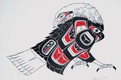 Richard Shorty, Eagles #79/200, 1989, colour lithograph on paper